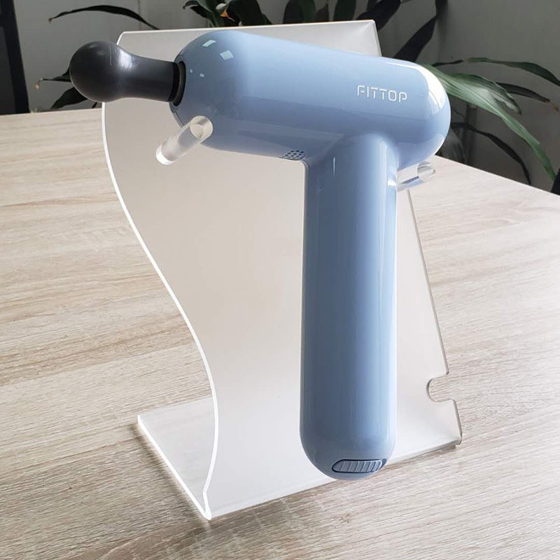 Custom Acrylic Fascia Gun Display Stand, Massage Gun Display Rack, Exhibition Massage Instrument Display Counter