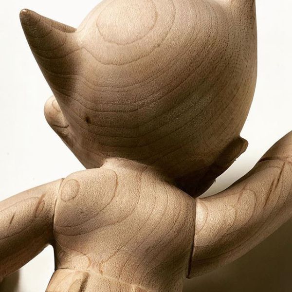 Mildewproof Hand Carved Wood Sculptures , Wooden Doll For Art