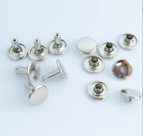 9 12 14 Flat Head Solid Copper Leather Rivets And Burrs Complying With ISO9001 2015