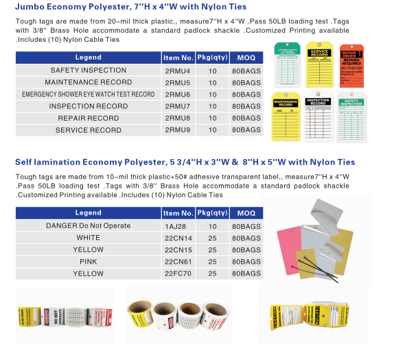Custom Plastic Indicating Tag PVC Waterproof Safety Tag