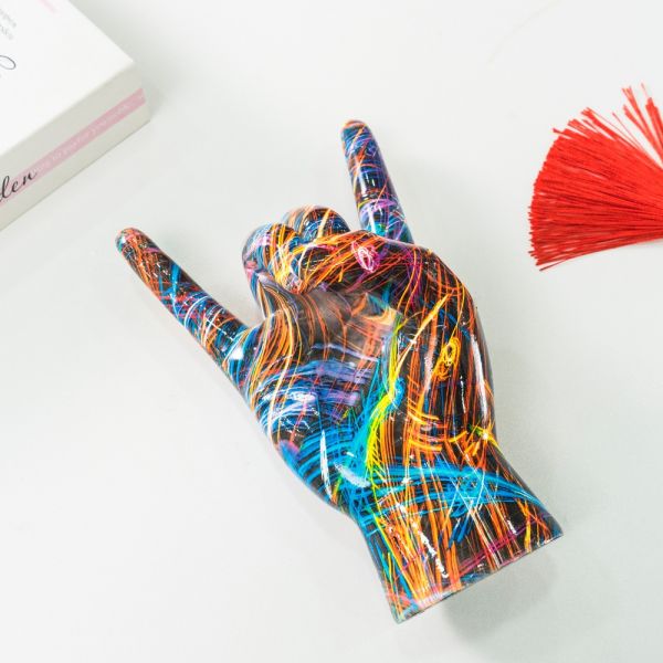 AcreECO Modern Abstract Graffiti Rock Resin Handmade Customizable Color Multi-Functional Indoor Decor Sculpture for Home Bedroom
