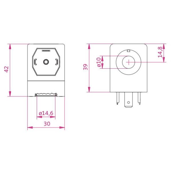 Nass Type 0543 System 13 110-030 Series Water Solenoid Valve Coil DC24V / AC220V