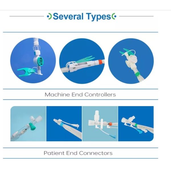 72h Closed Suction Catheter PVC Consumable Medical Supplies 16fr Single Use