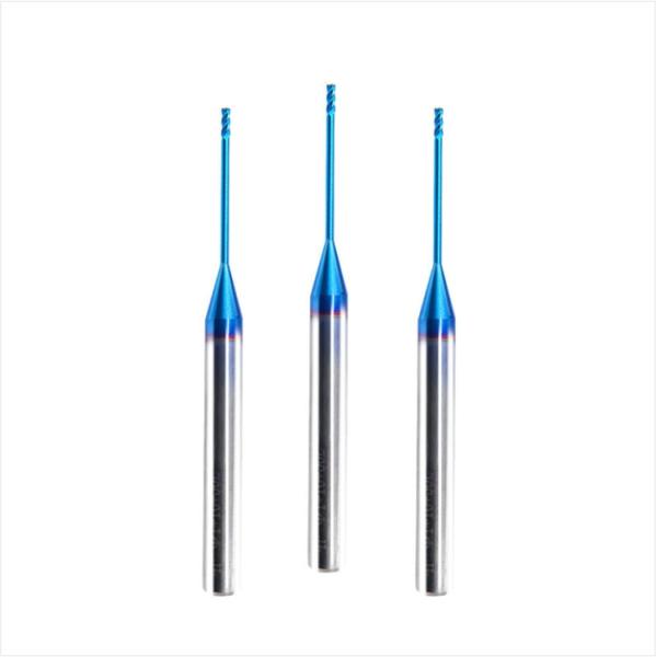 Micro Diameter Solid Carbide End Mill High Precision With TiAlN Coating