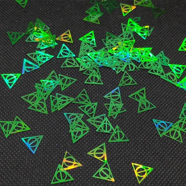 Stock of PET-Friendly Harry and Potter Triangle Glitter in Eco-Friendly Material