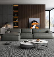 Les aristocrates L forment l'Italien de luxe Sofa First Layer Leather de meubles de salon