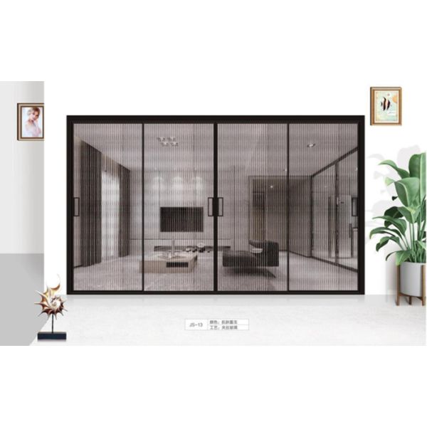 Villas Kitchen Terrace Balcony and Patio Entrance with Steel Frame and Double-layer Tempered Glass Sliding Doors for Houses