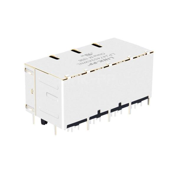 LPJ47403AWNL 10/100 Base-T 2X4 Port Ethernet RJ45 Jacks Tab Up Green/Green LED