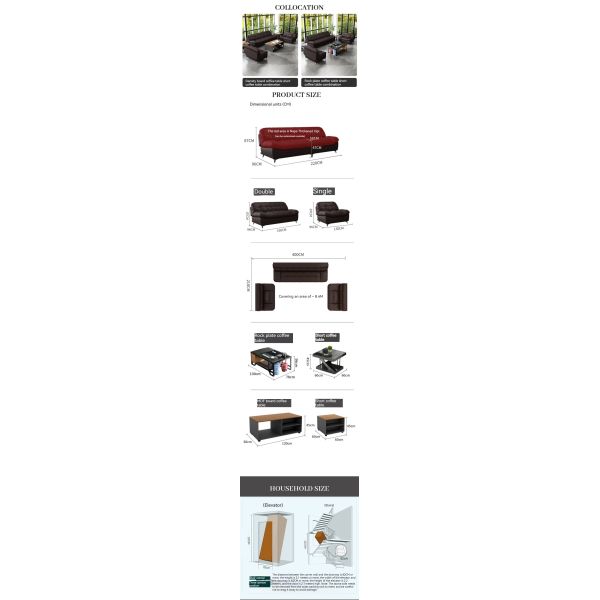 Многофункциональный лежачий кожаный офисный диван для виллы Китайский стиль офис