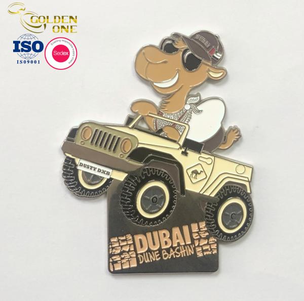 Customized 3d  Soft Enamel Souvenir City Refrigerator Magnet Custom Logo Metal Magnet Fridge  For Tourist