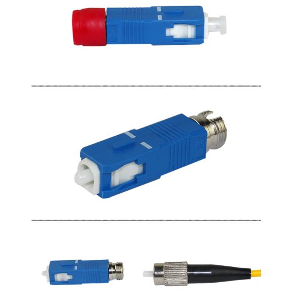 Simplex Coupler Single Mode Fiber Optic Adapter SC Male To FC Female