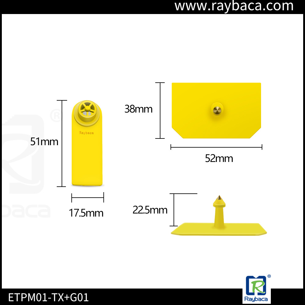 Визуальная бирка уха бирок уха овец ETPM01 и козы/RFID животная двухкусочная