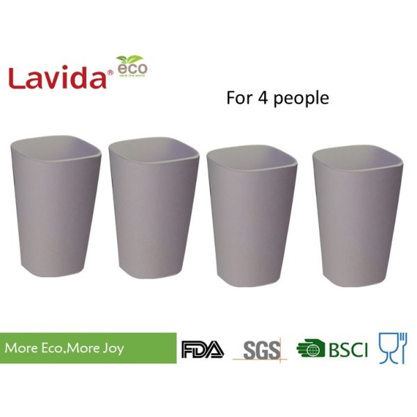 440ml Modern Design Bamboo Fiber Cup , Biodegradable Bamboo Reusable Coffee Cup