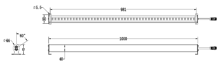 Водонепроницаемая светодиодная трубка RGB LED линейный свет Работа под водой 316 материал из нержавеющей стали