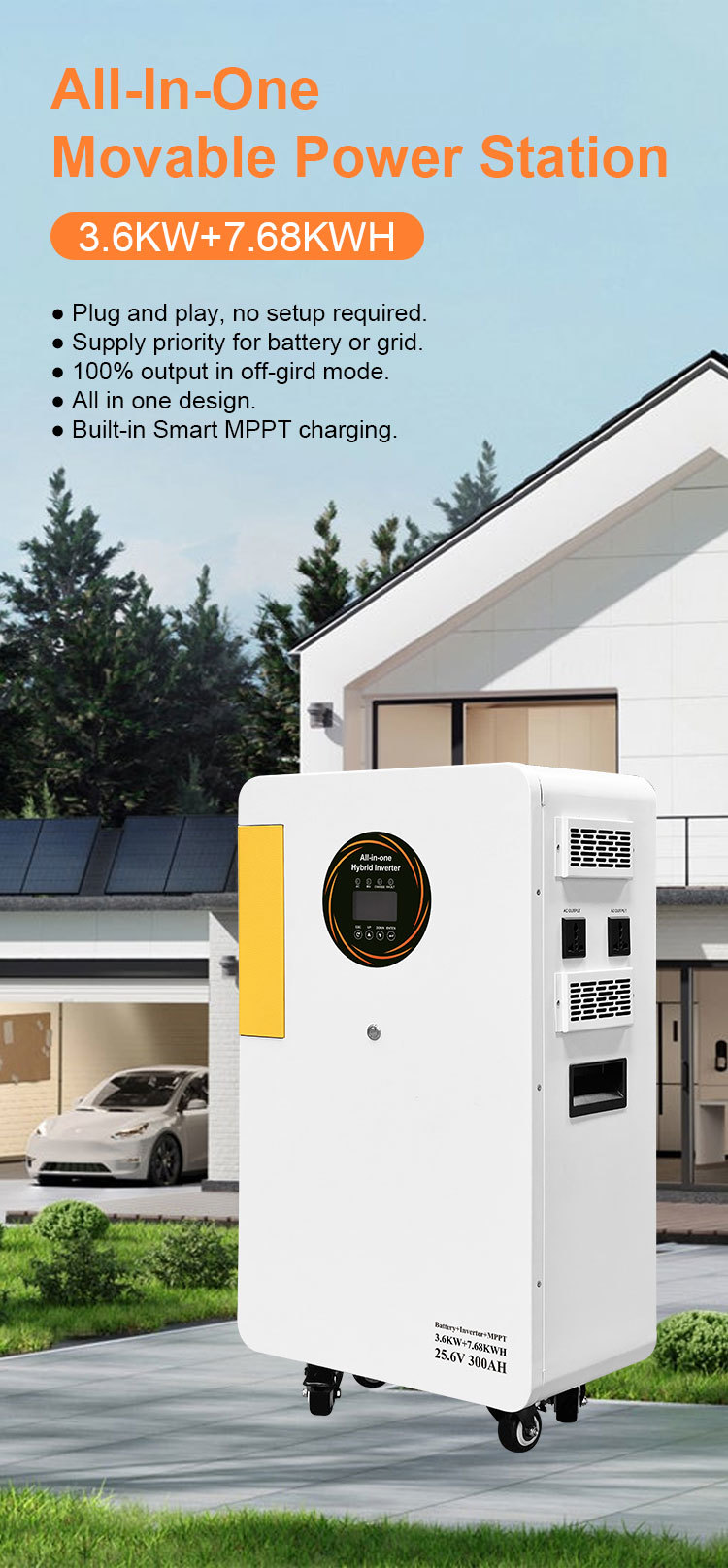 All-in-One Hybrid Solar Inverter & Battery Storage System – Built-in MPPT for Home & Off-Grid.