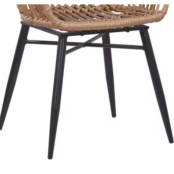 American style Courtyard Stacking Hotel Aluminum Frames Rattan Wicker Restaurant Balcony Dining Garden Outdoor Chairs