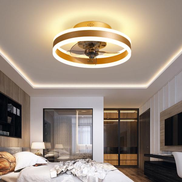 Lámpara de ventilador de techo para dormitorio de fábrica Restaurante Balcón Lámpara de techo LED Lámpara de ventilador para el hogar