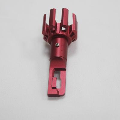 Peças fazendo à máquina de alumínio vermelhas de anodização do CNC