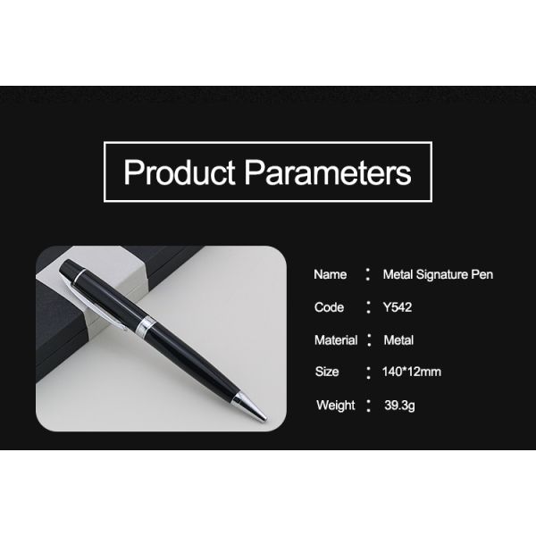 Business Office Metal Signature Pen 0.7mm Twist Type Aluminium Ball Pen