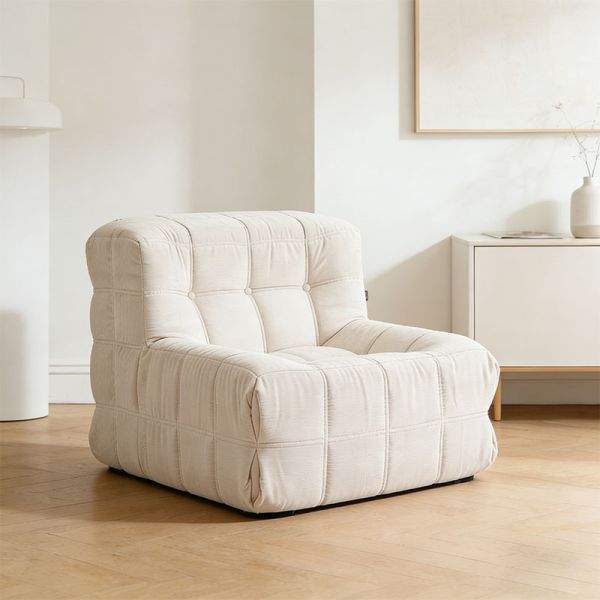 Luxury Modern Brown Vacuum Compression Sofa For Living Room Single 1 Seat Modular Sofa Couch