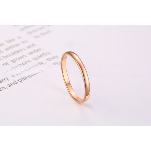 Wedding Stainless Steel Rings Domed High Polished 2mm For Men Women
