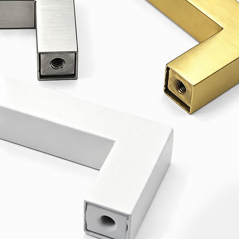 Thickened Stainless Steel Square Tube Pull Handles Light Luxury Simple Black Cabinet & Wardrobe Door Pulls