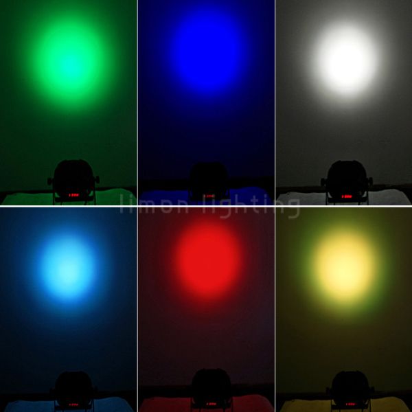 Aluminum Die-Cast IP65 12x18w RGBWA+UV 6in1 Waterproof LED Flat Par Light