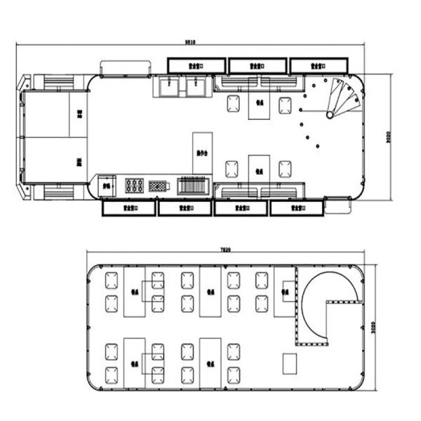 Four-Wheeled Electric Mobile Snack Cart, Multi-Function Dining Cart Stall