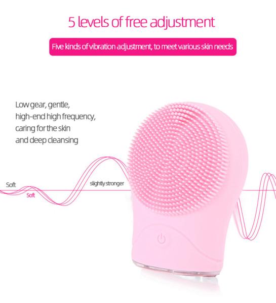 Skin Facial cleansing instrument Silicone Cleaning Face Scrubber Equipment Vibrating Massager