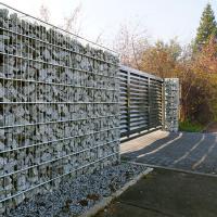 Conception verticale du jardin Cage de gabions soudés Maillage lourd Esthétique Structure extérieure