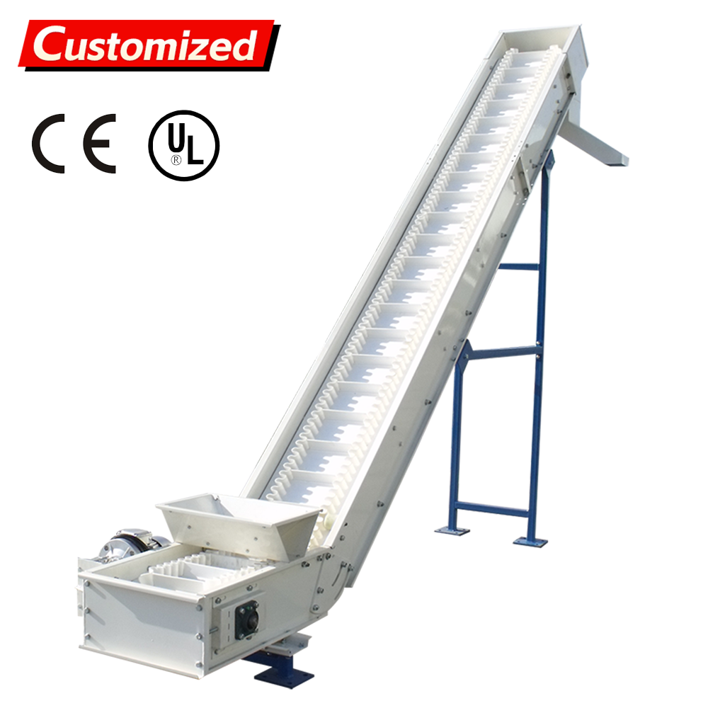 Food-grade PU belt conveyor with 15°-45° slope angle adjustment and low noise 55 decibels for grain loading and unloading