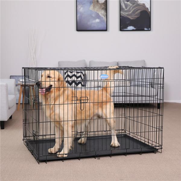 Puppy Metal Dog Kennel Fence Garden Easy Hand Carried Tightly Closed Door