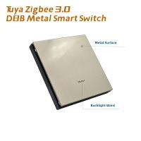 Commutateur de mur de Tuya 3,0 Zigbee boîte arrière standard BRITANNIQUE de 1/2/3/4 boutons d'acier inoxydable