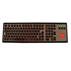 Teclado fácil do teclado da montagem do painel do metal da limpeza/usb com o trackball imaculável