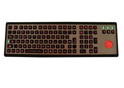 Teclado fácil do teclado da montagem do painel do metal da limpeza/usb com o trackball imaculável