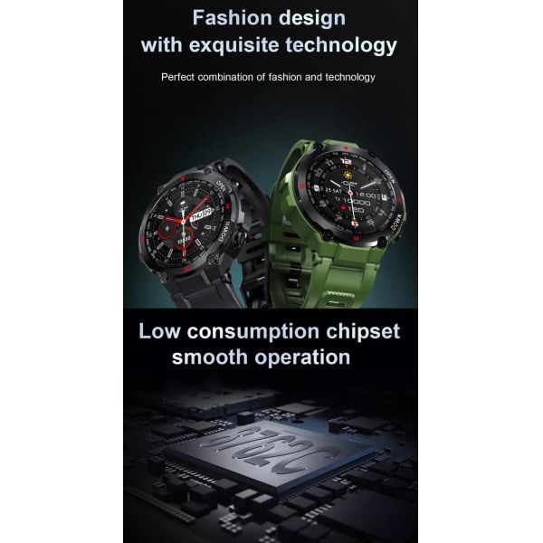IP67 Waterproof Pressure Oxgen Tracking Sports Smartwatch With 1.28 Inch Screen