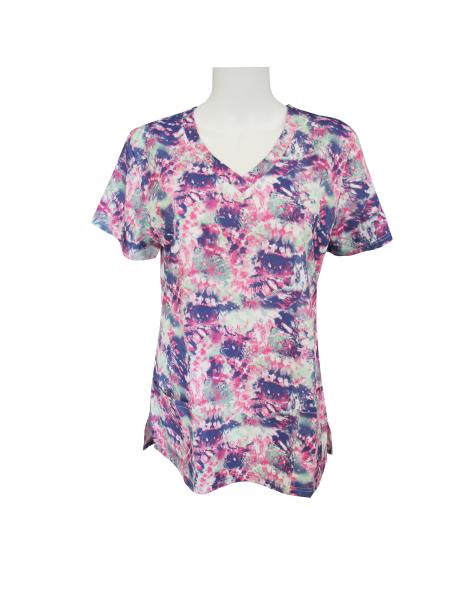 95% Polyester 5% Spandex 4 Way Stretch Scrubs Top Stretch Printing