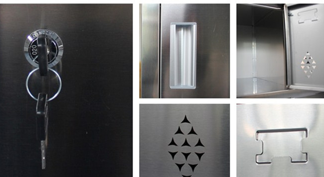 304 Stainless Steel Locker 6 Door Storage Cabinet Height 185cm