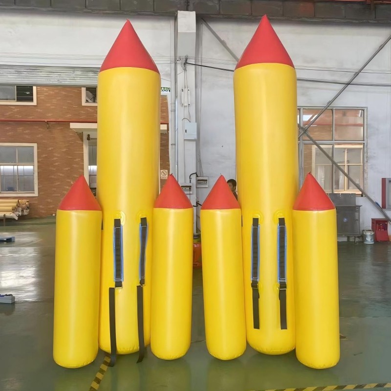 Yellow Inflatable Pencil Display Props for School Events and Promotions