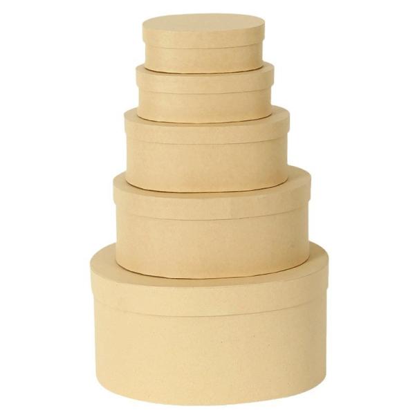Custom Oval Kraft Paper Gift Box for Candy Dessert Packaging