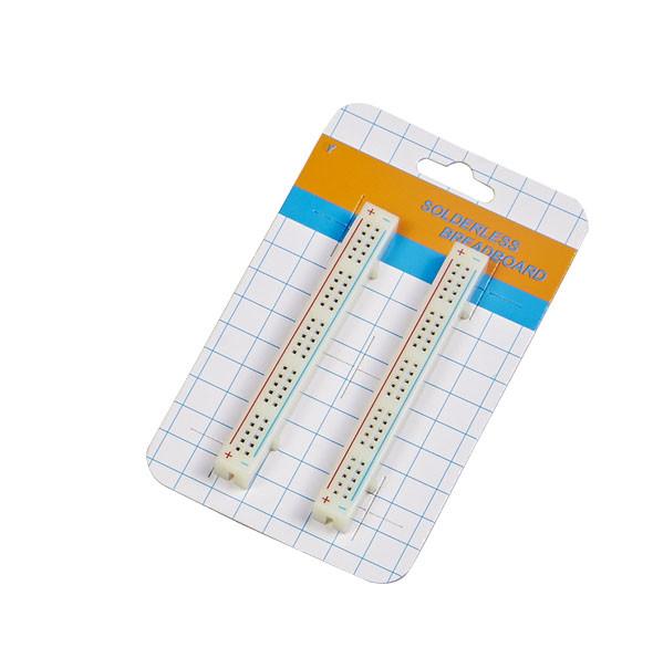 100 Tie Points Solderless Breadboard Kit 2 Half Size Strips With Color Printed