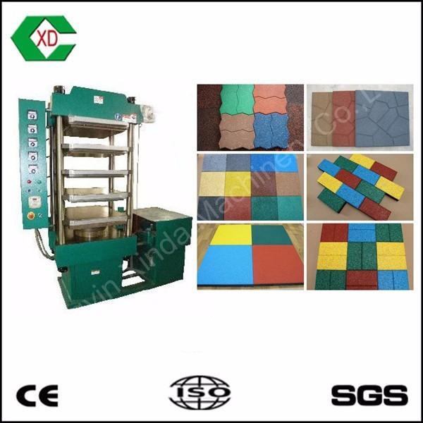 4-6 Sqm / Hour Rubber Tile Making Machine 1.7*1.7*2m 4 Layers CE Approved