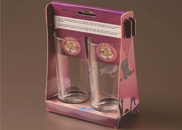 Logo Printed Branded Gift Boxes , Portable Cardboard Coffee Cup Holder 2 Cups - 6 Cups Available