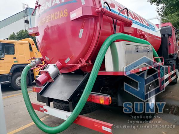4x2 Driving Type Vacuum Tank Truck Cummins 210hp Fecal Suction Truck Vacuum Tank Truck