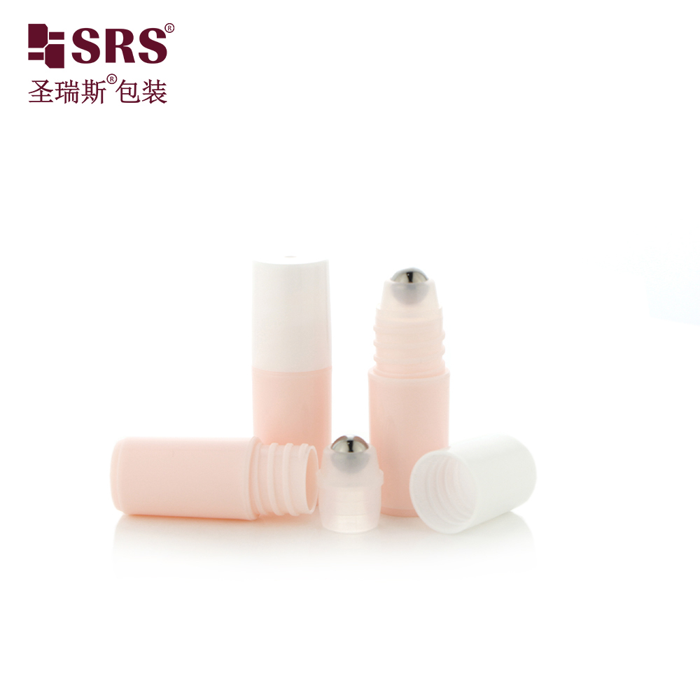 Portable 3ml Refillable Plastic Roller Bottle, Empty Roll‑on Vial With Plastic Cover & Steel Ball