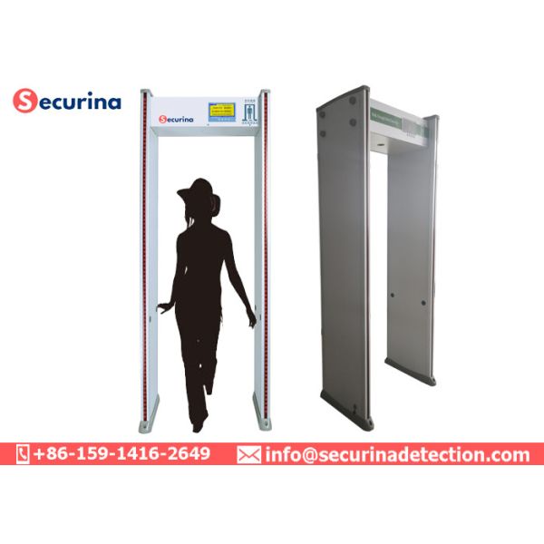 7 Inch LCD Screen Metal Detector Gate 33 Zones For Hotel / Church / Shopping Mall