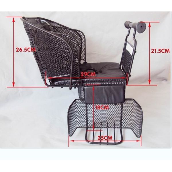 All Seasons Applicable Simple Style Rear Child Bike Seat with Handle and Belt