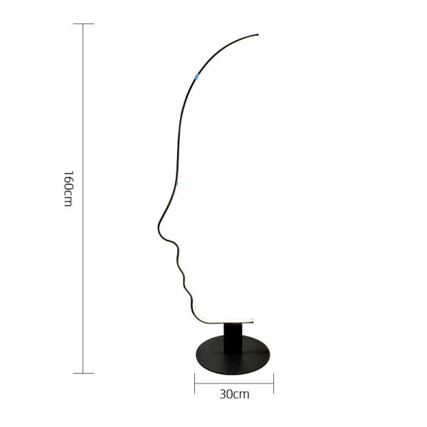 JYLIGHTING Lámpara de piso de diseño moderno nórdico LED Luz vertical de hierro para uso interior Color blanco cálido para el salón Luz de colgante moderna