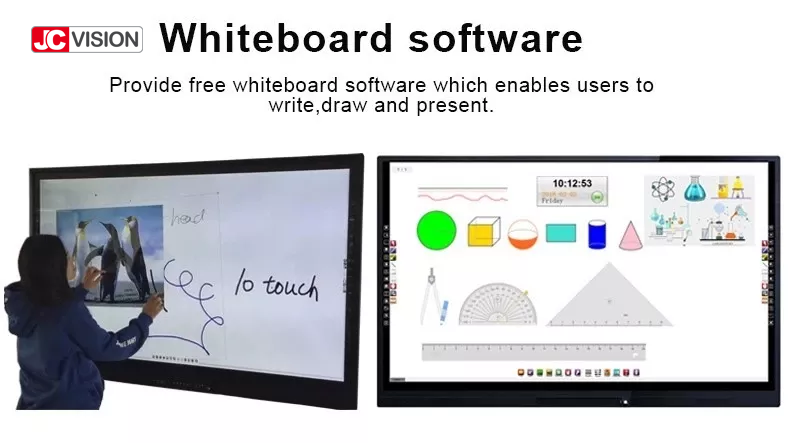 JCVISION 65'' Smart Interactive Whiteboard 20 Touh Points IR Multi Touch Monitor