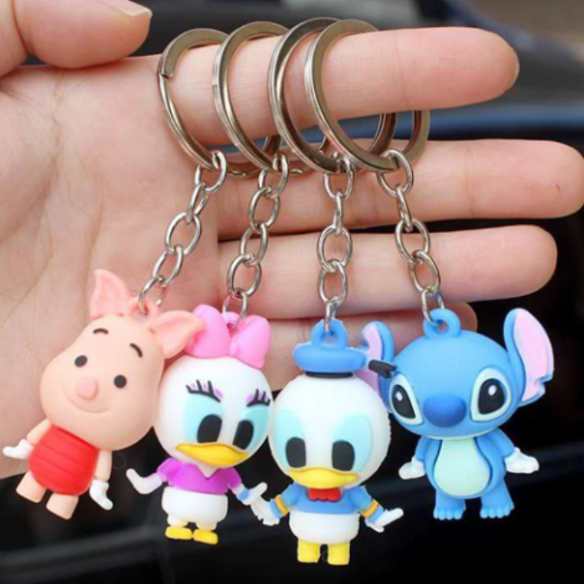 3D Soft Silicone Rubber Anime PVC Keychain Holder Personalized Full 3D BPA Free
